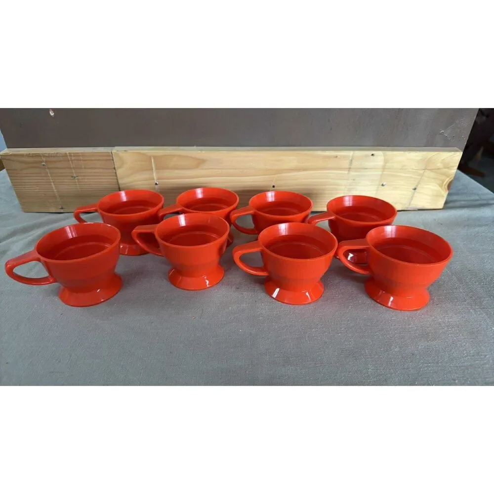 Vintage 1970's Lot of 8 Orange Solo Cozy Coffee Tea Holders Style 68
